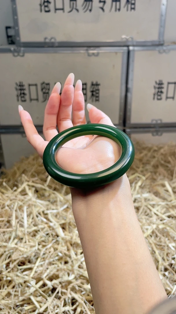 天然辰砂云品阁精品手镯L8890