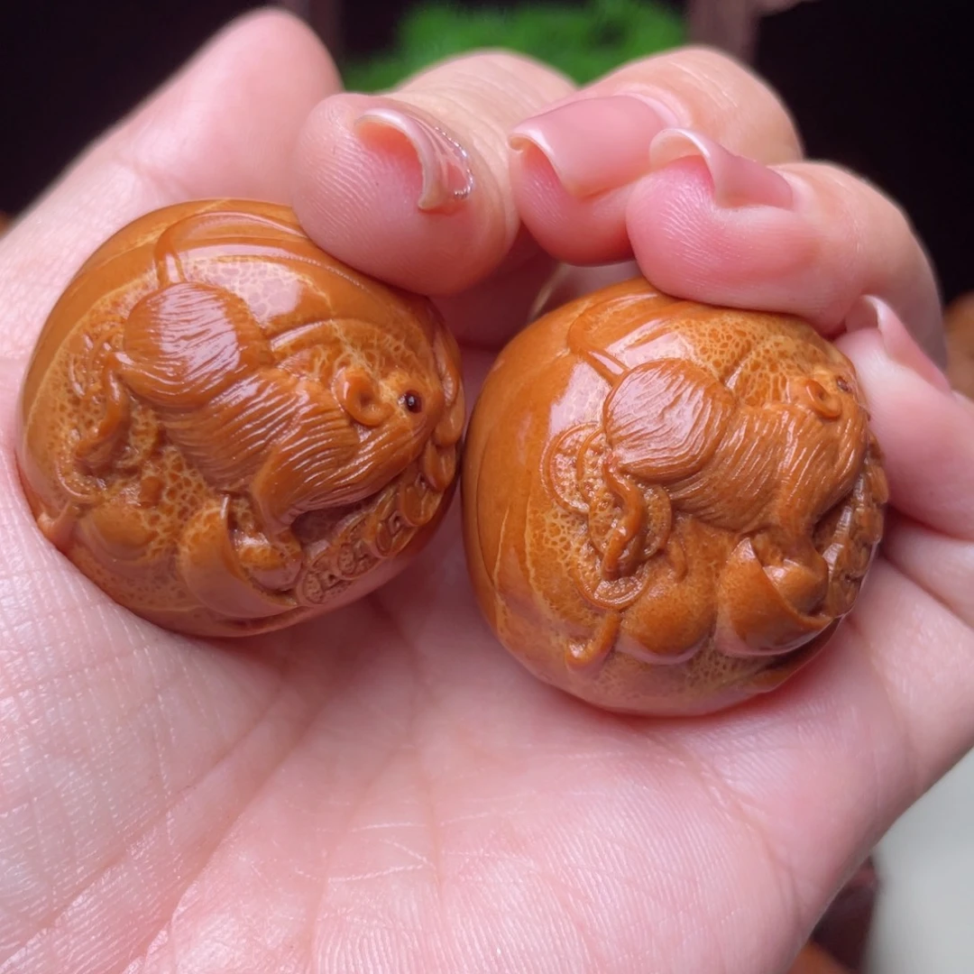 吊坠橄榄核代代鼠鼠手球3.5