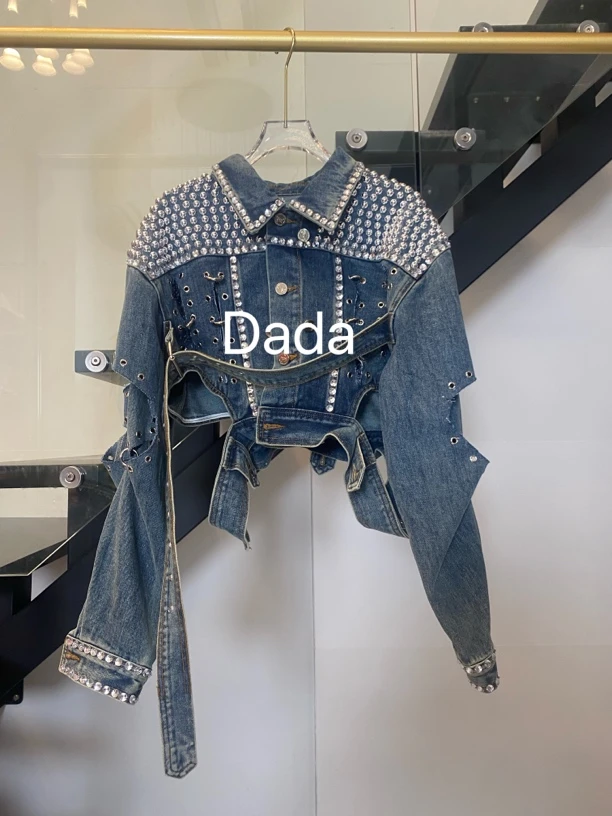 Dada设计款新款重工个性款休闲时尚百搭洋气短牛子外套C15271