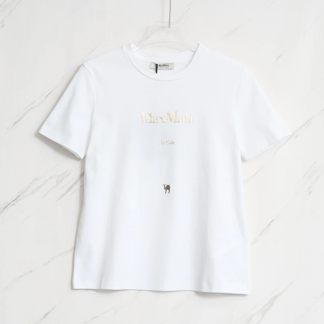 全新未使用/Max Mara女士字母印花T恤MXGU00036