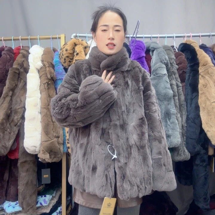 婉*摩卡灰短款立领xl