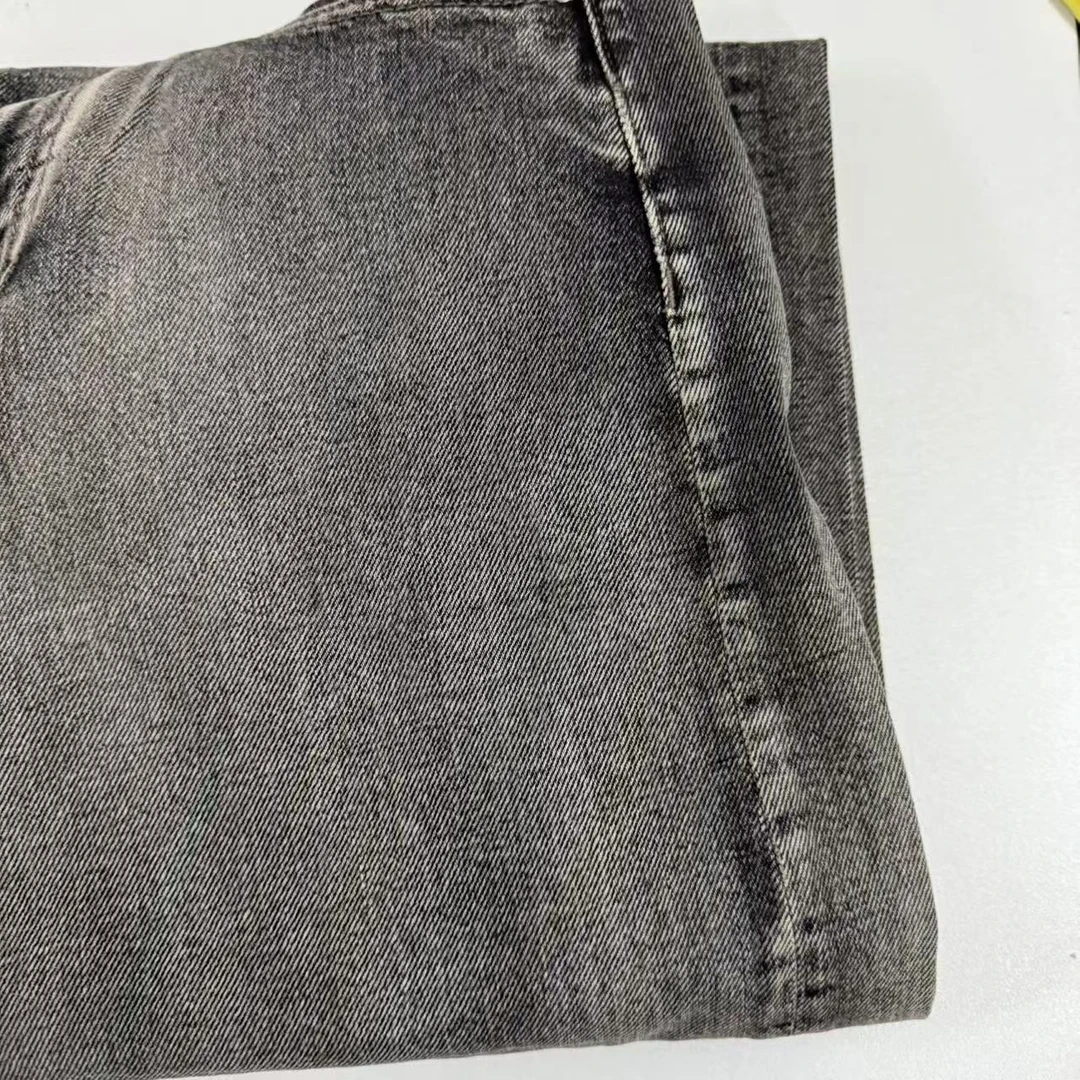 泥染女士阔腿牛仔长裤春季