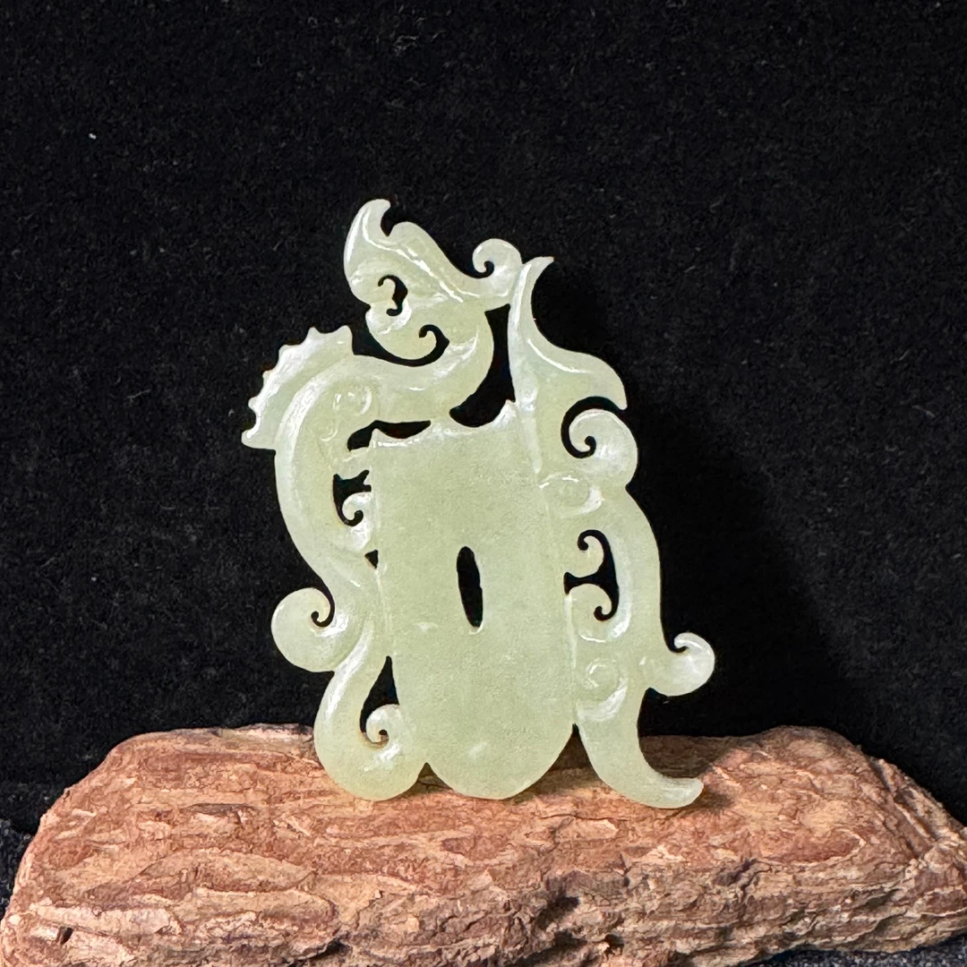 《清代》和田玉龙挂件 山东文物商店泰运 ZZXCYH334894