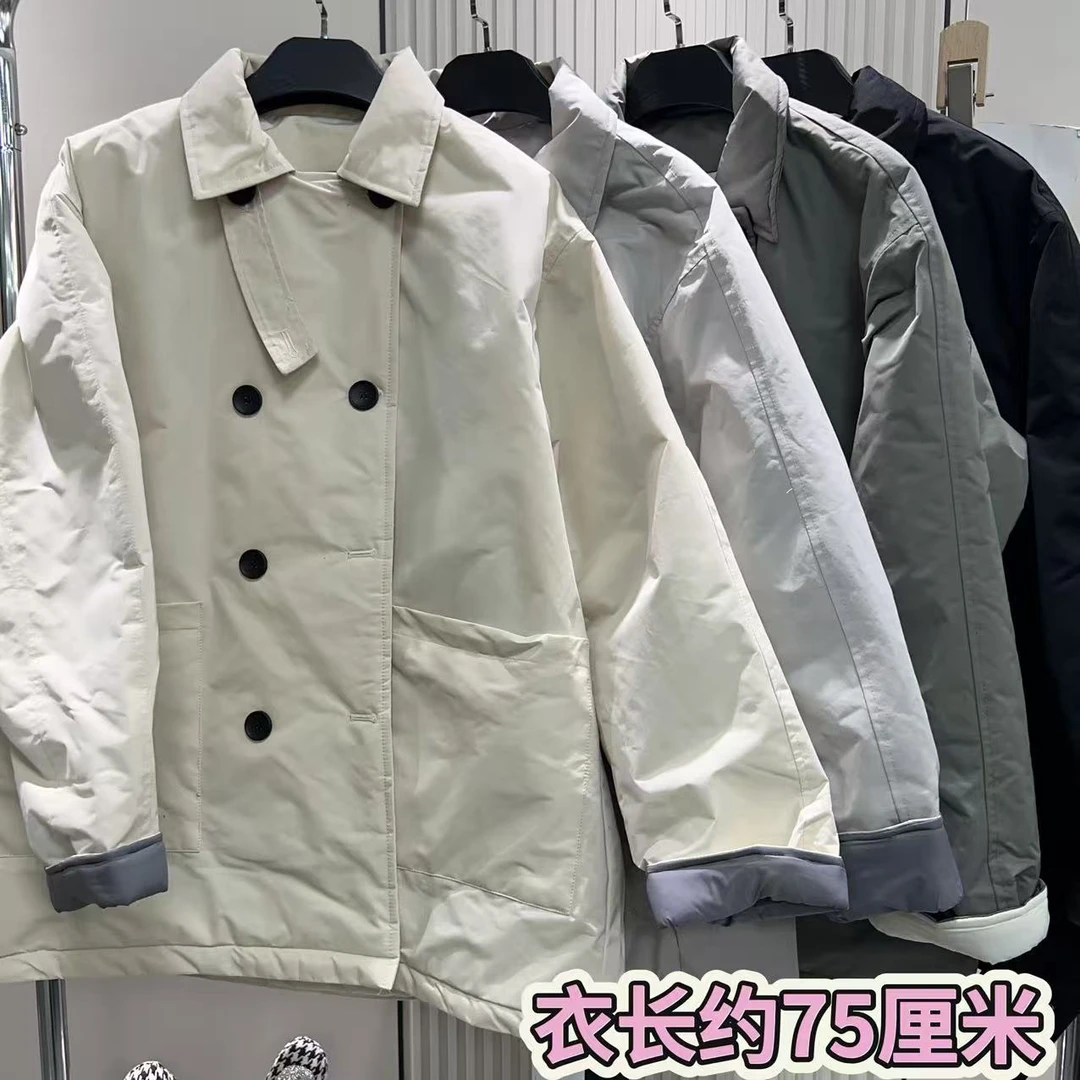 <小勋优选>923双排扣翻领挽袖棉服（预售）