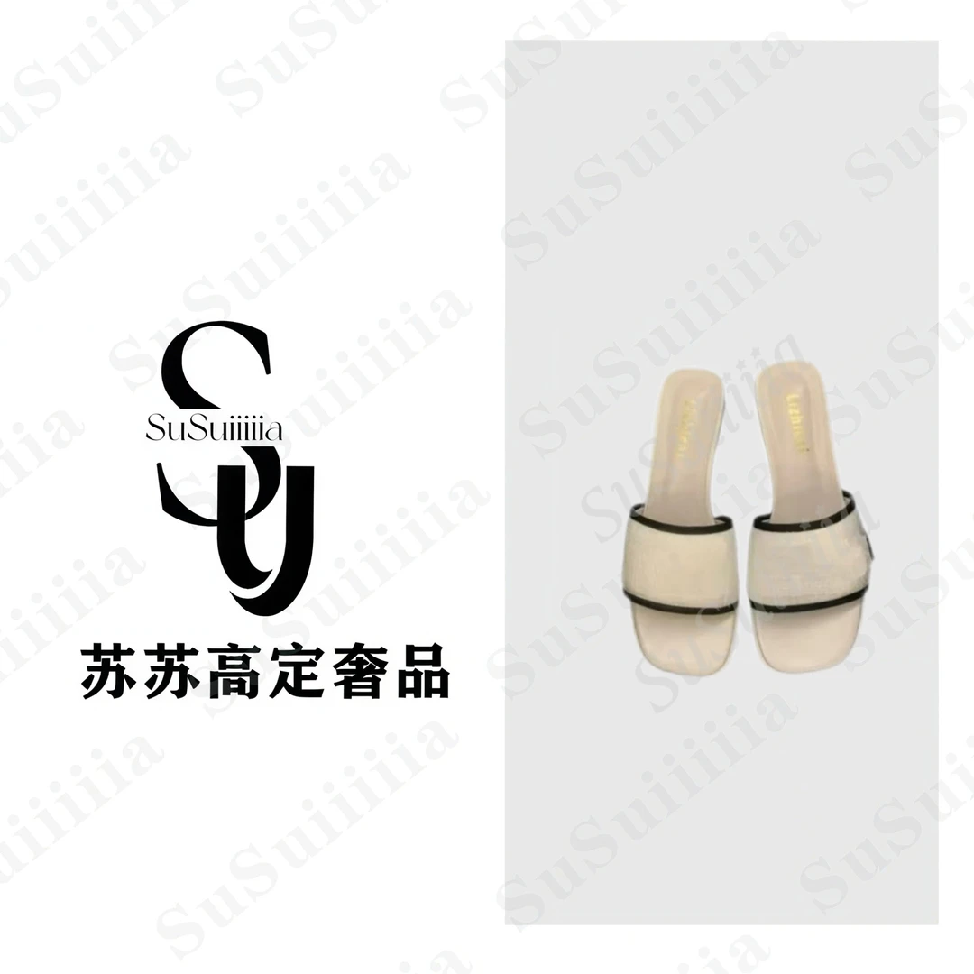 小香风拖鞋8801外穿新款女士粗跟凉拖法式气质仙女配裙子度假凉鞋