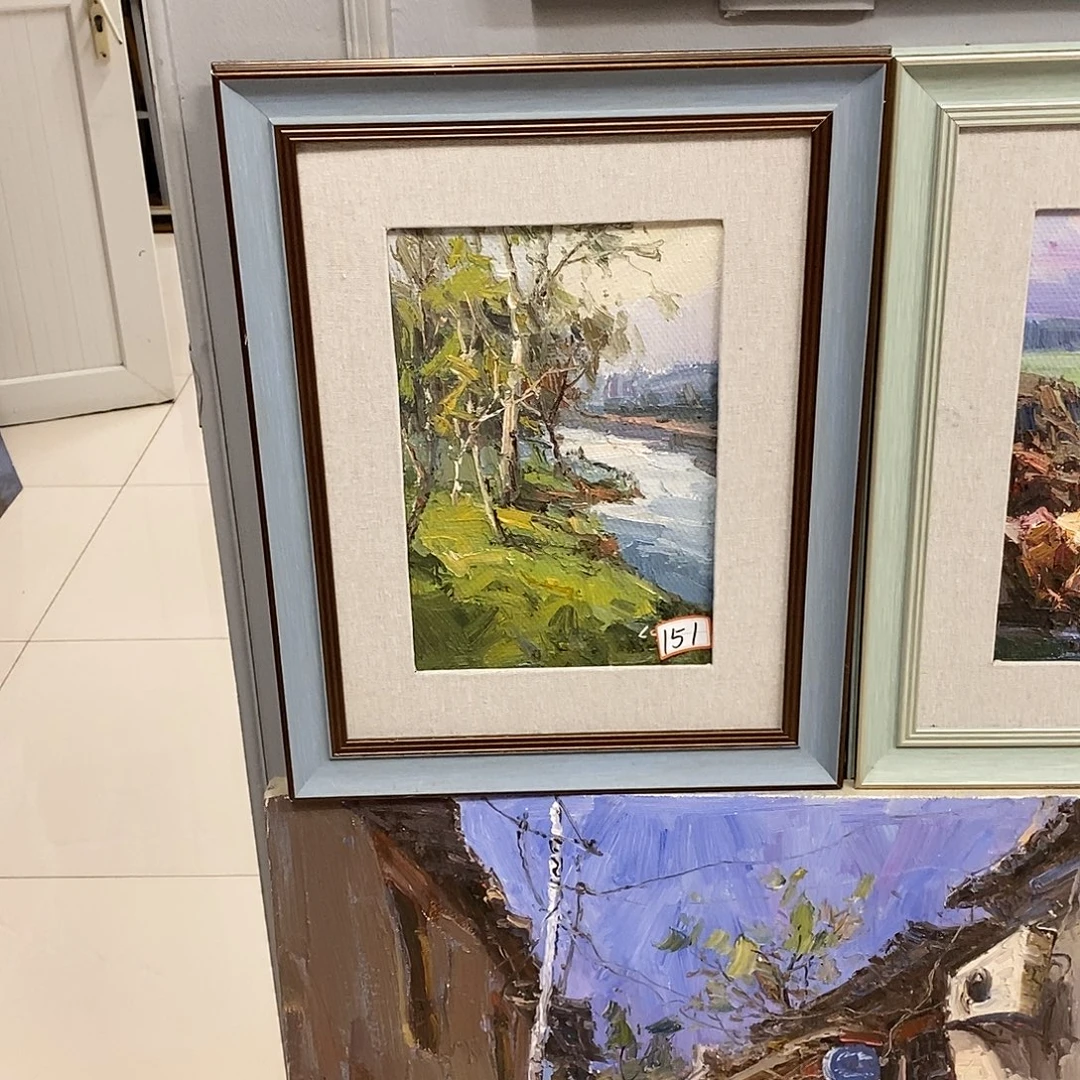 油画带外框外径尺寸47x37cm