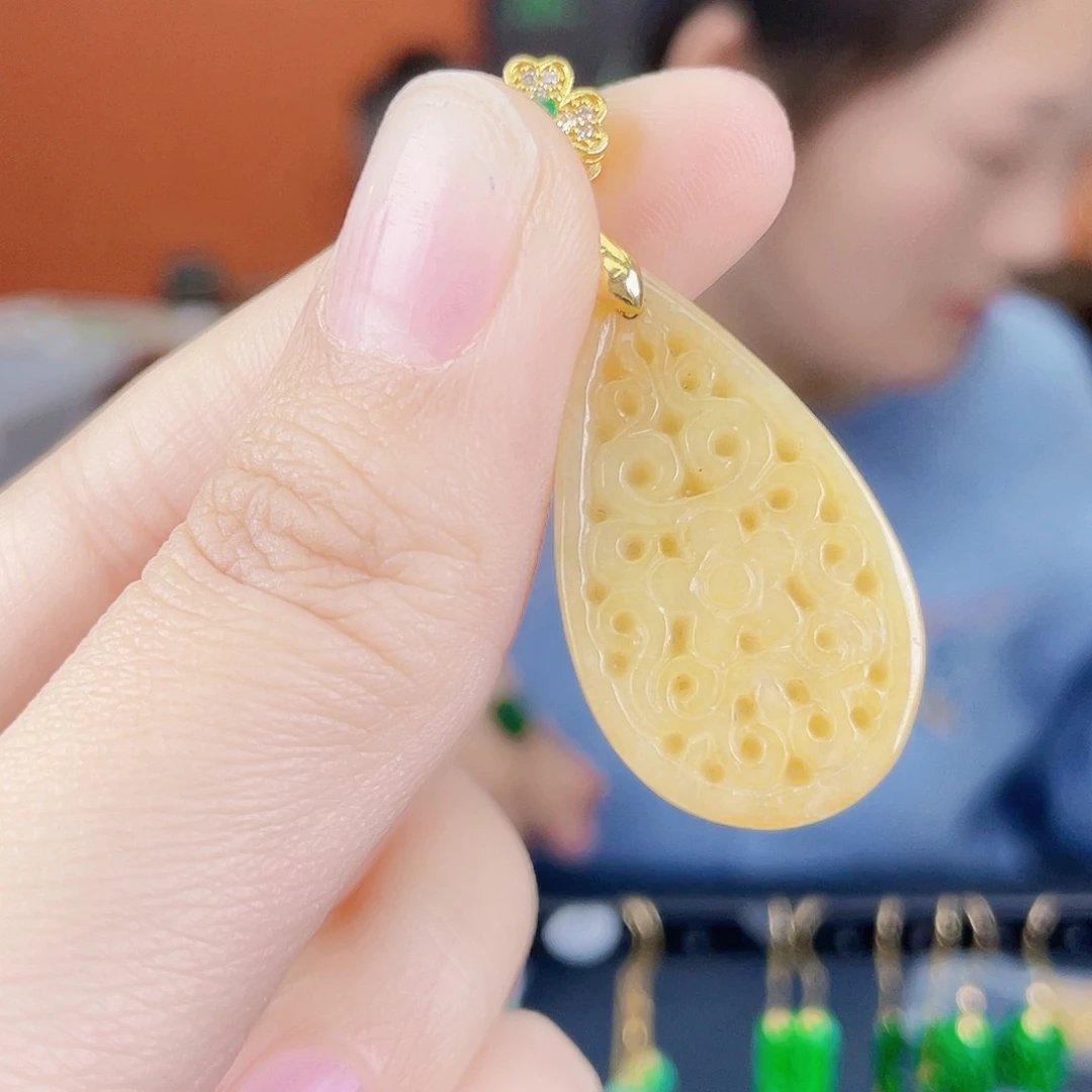 翡翠未镶嵌耳饰饰品