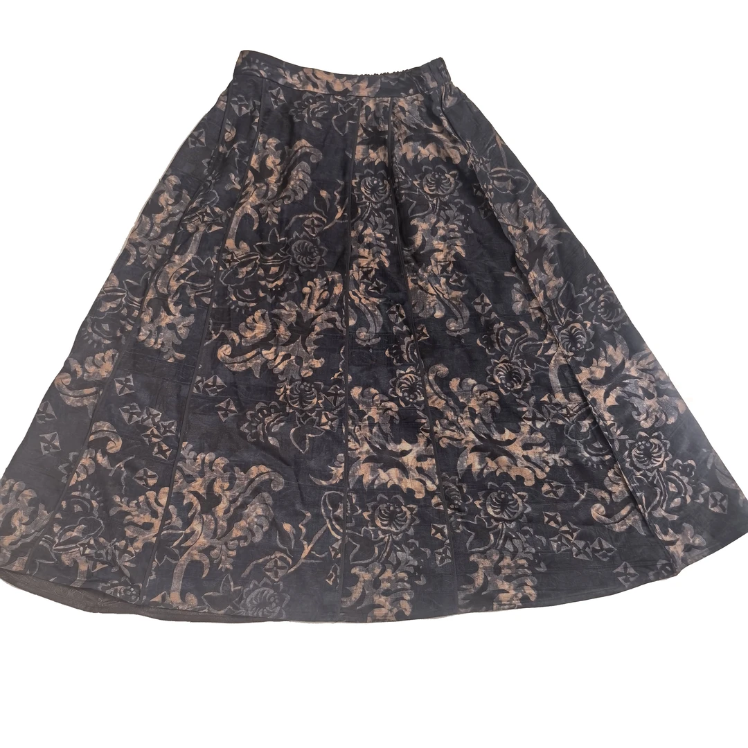 桑蚕丝终端提花香云纱双面双穿半裙气质轻奢时尚百搭女士长款飘逸