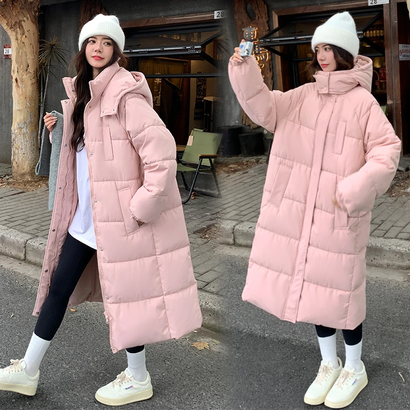 2024冬棉服女长款新款加厚外套oversize保暖棉衣过膝棉袄【R】sh