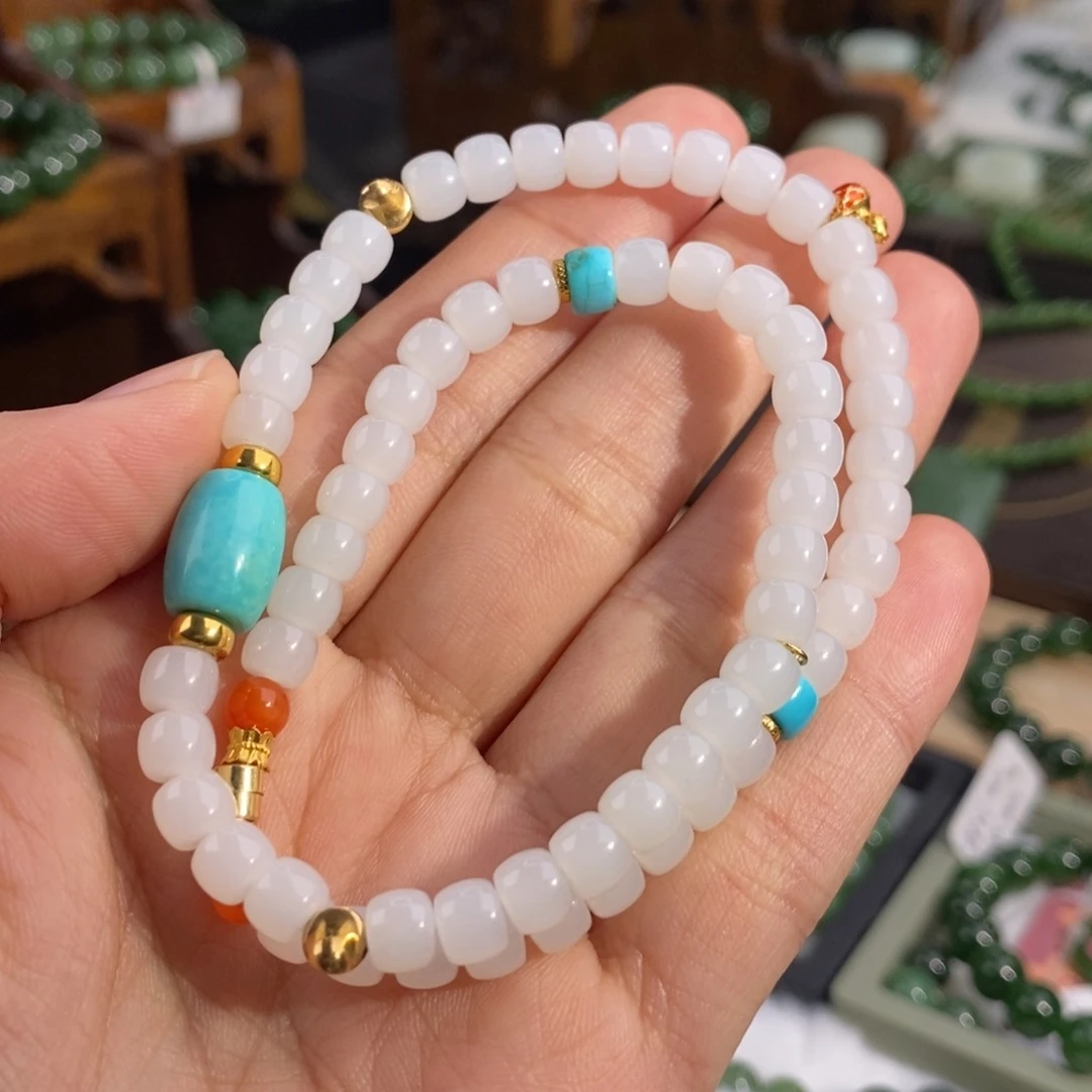 和田玉（白玉）颈饰未镶嵌卡6