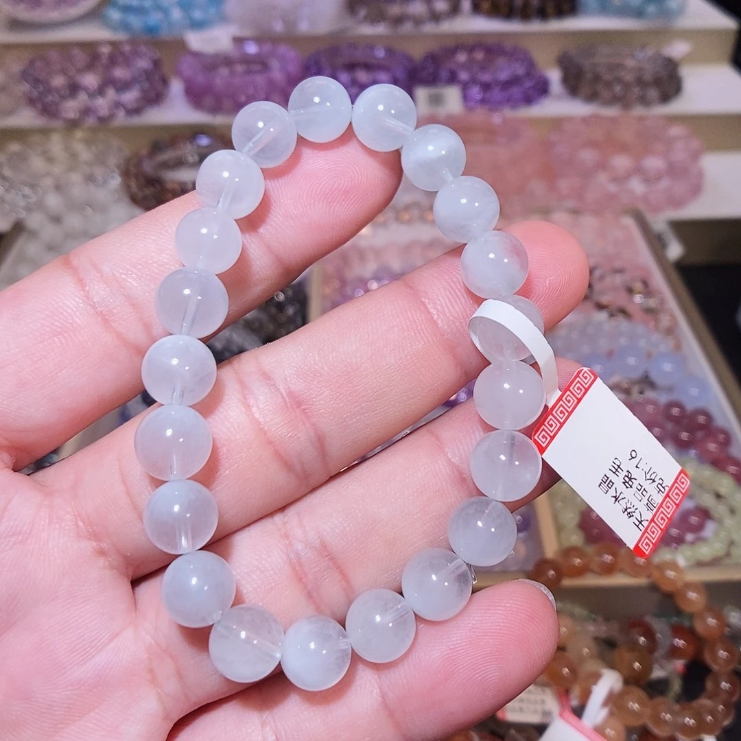 水晶手链未镶嵌白兔毛9mm