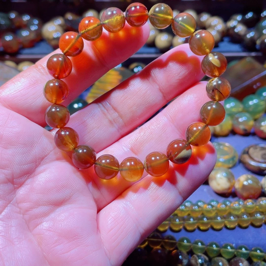 琥珀未镶嵌手链天然