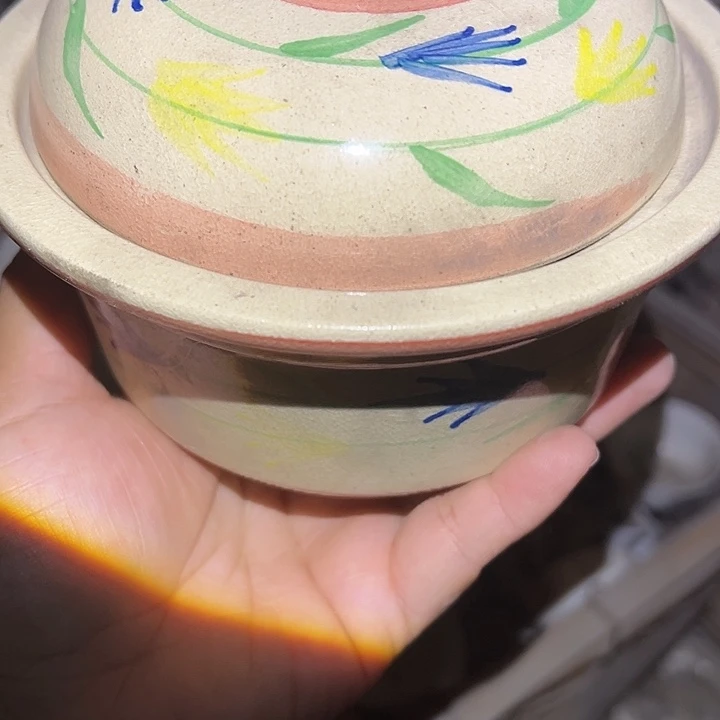 瓷粗瓷石手绘砂锅一支