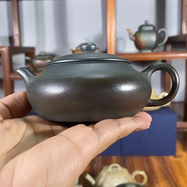 三***明茶壶紫砂180cc明炉 底槽清