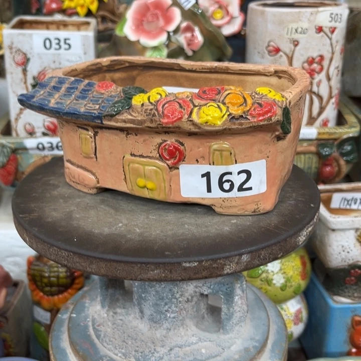 紫砂花盆粗陶材质多肉花盆