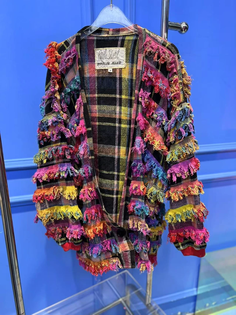 Z00257 小香风针织轻奢时尚女士编织设计师重工休闲秋冬外套