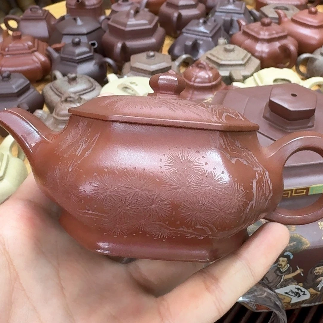 紫砂茶壶紫砂壶六方明炉200cc