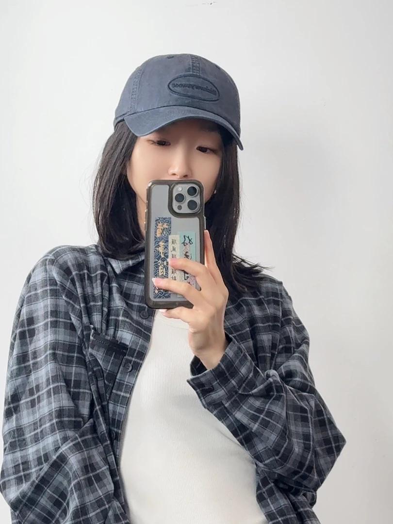 【2025春款水洗做旧】棒球帽男女同款鸭舌慵懒休闲韩版显脸小大头围