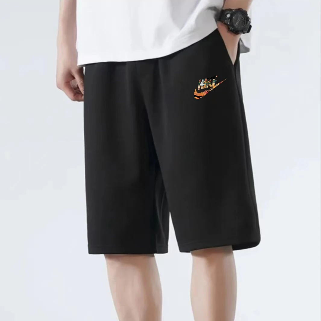 夏季男士短裤宽松中裤五分裤休闲潮流薄款运动短裤NIKF卫裤潮