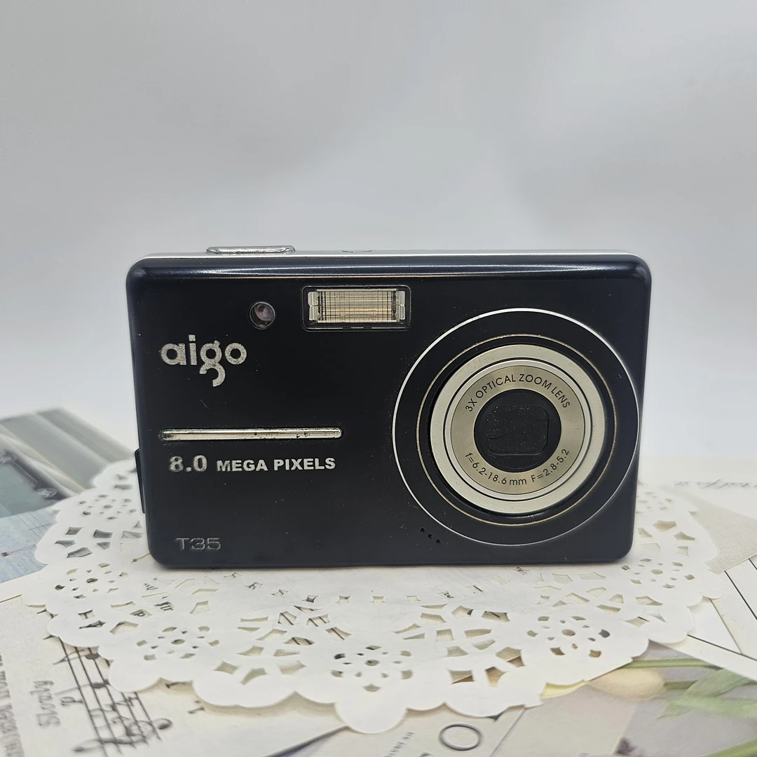 9新 aigo/爱国者 t35九新数码相机氛围感十足配件齐全