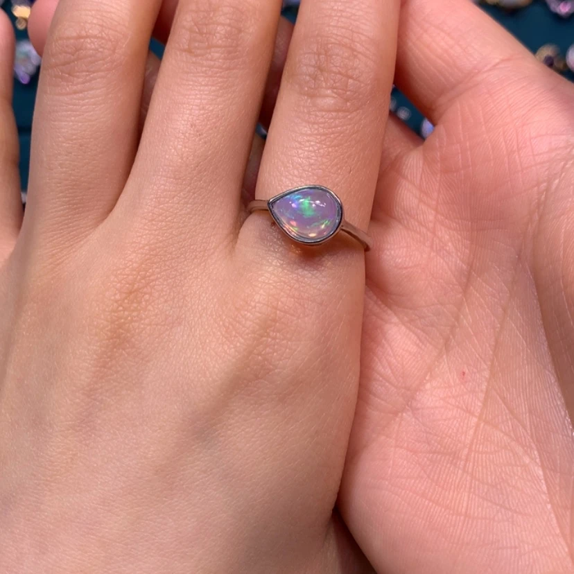 【闪购商品】欧泊银S925镶嵌项链裸石定制不退不换贪****间