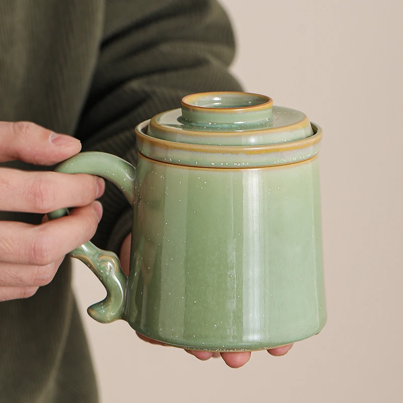 满天星泡茶杯2025新款高端陶瓷茶水分离杯定制送礼水杯定制logo