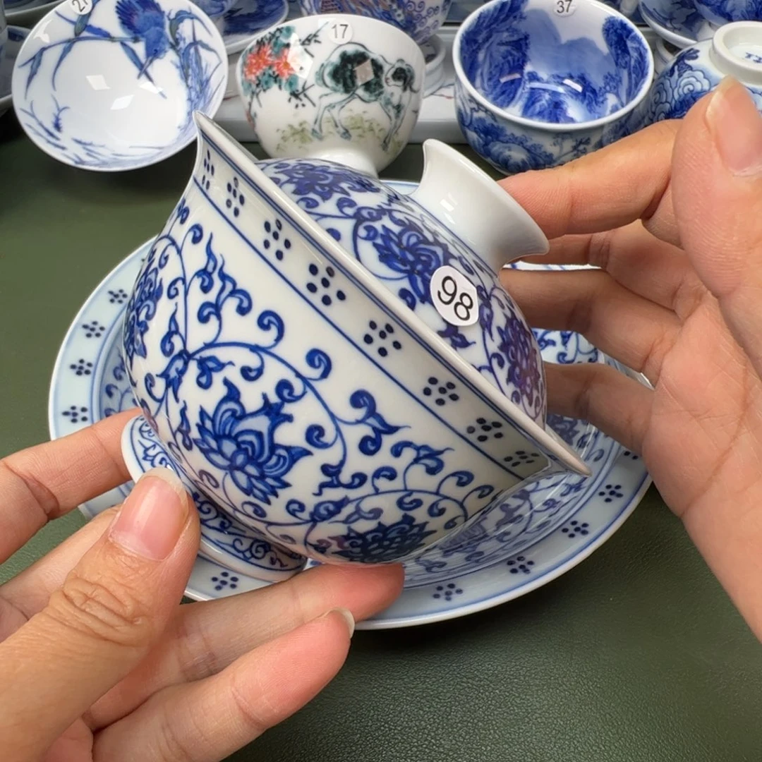 陶瓷景德镇纯手工纯手绘茶具木木98