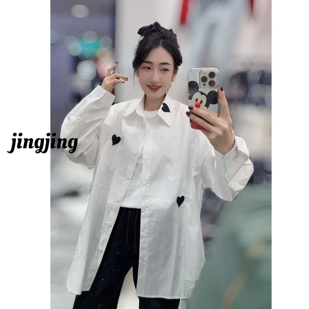 冬季新款休闲百搭爱心衬衫（1329）