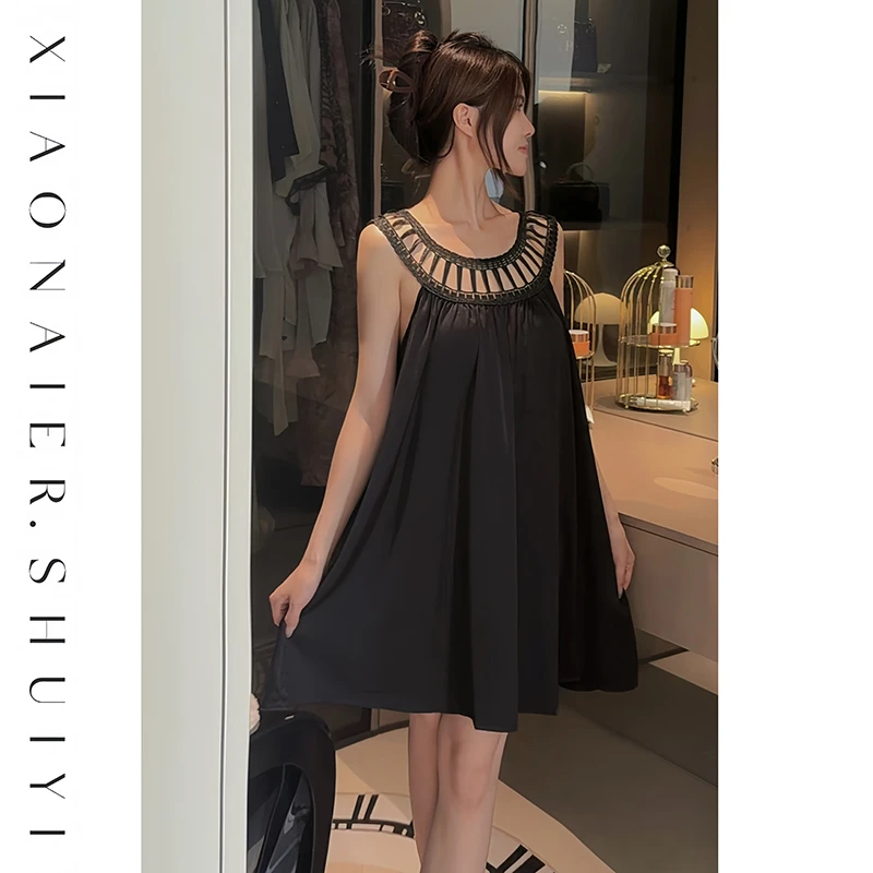 【风琴美学】法式美背睡裙女收腰显瘦可外穿睡衣