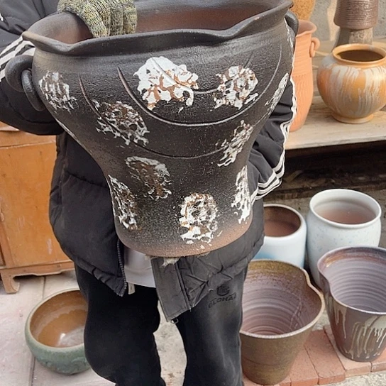 紫砂花盆高度30口径30