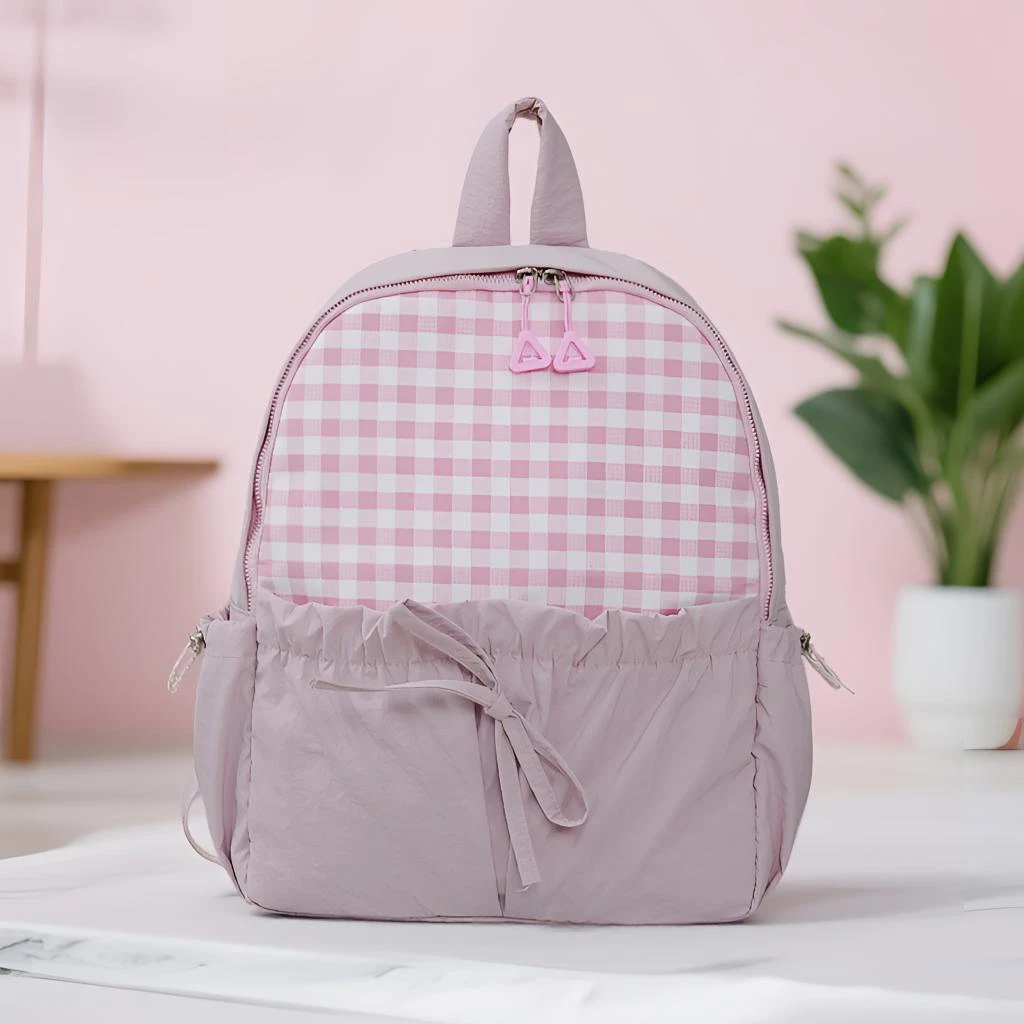 少女感双肩包高颜值学生党大容量书包休闲轻便简约学院风女包