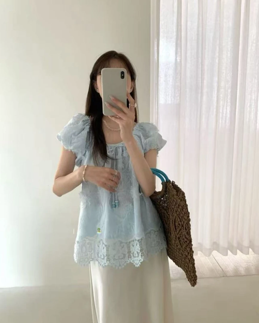 【9150】伊#时尚百搭提花宽松上衣