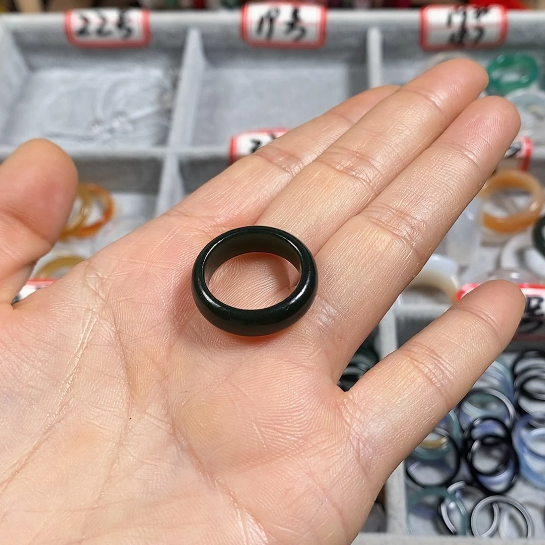 和田玉（青玉）戒指未镶嵌普*赫