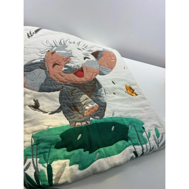 【泡芙被】四季通用云朵棉泡芙被 120*150cm 丛林小象