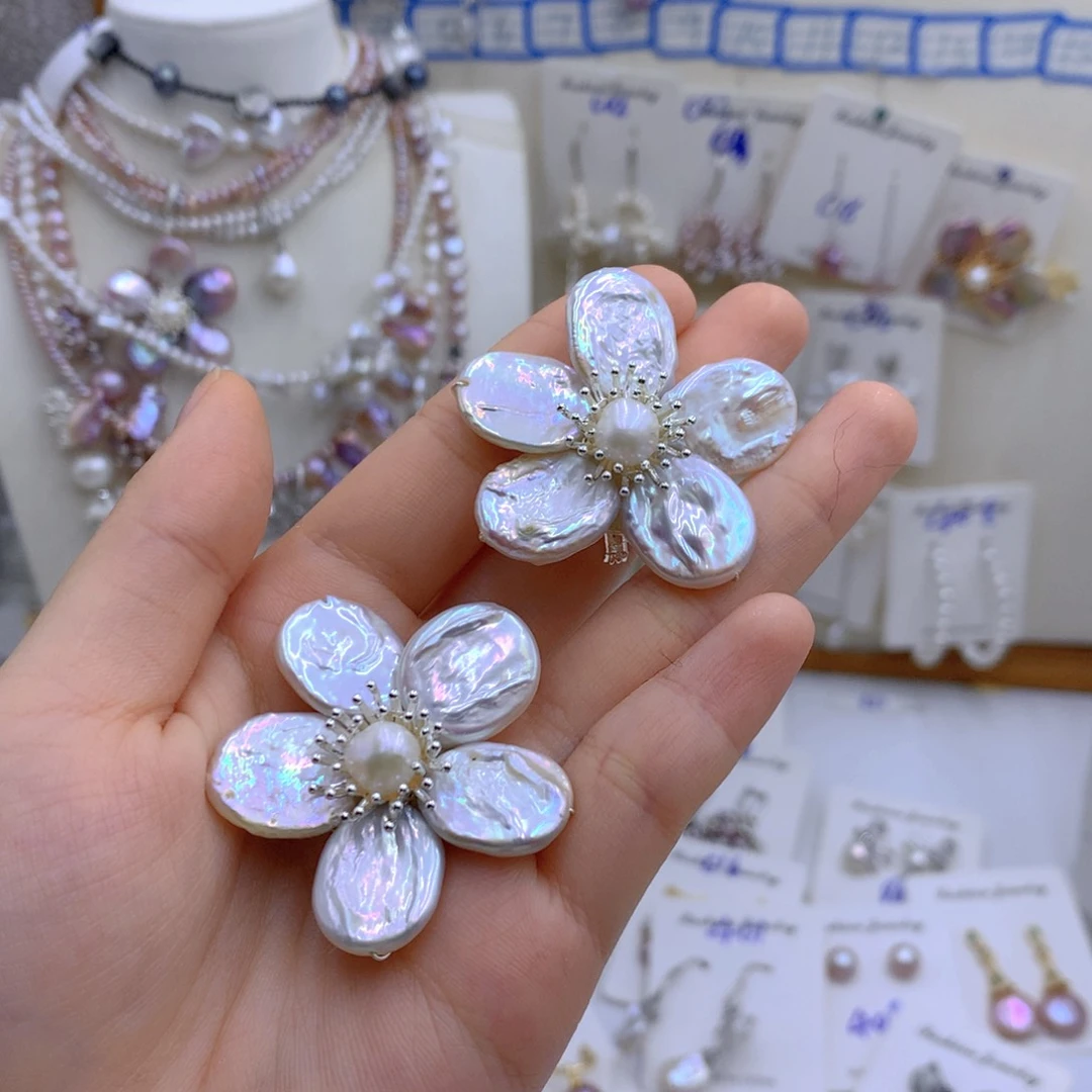 淡水珍珠颈饰银S925镶嵌