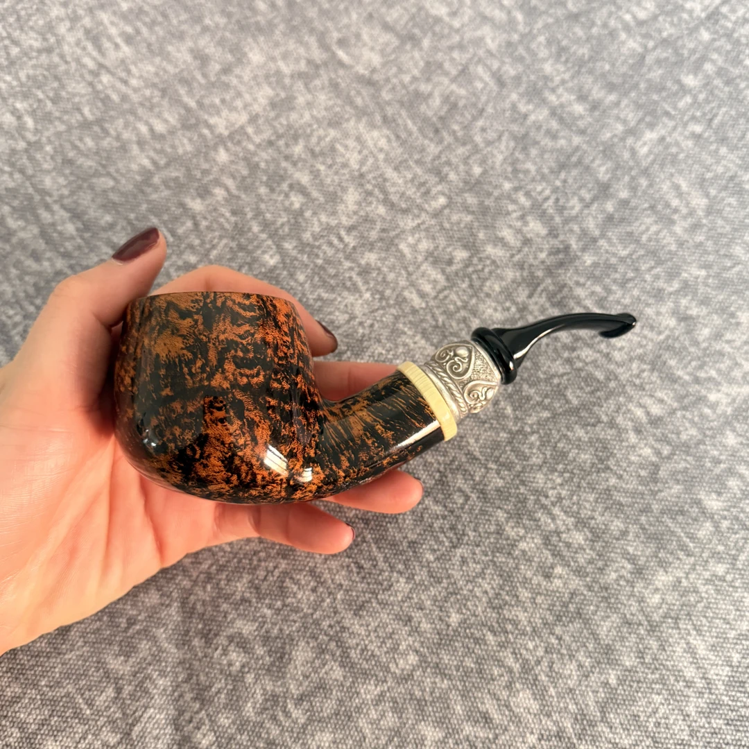 丹麦吉普森 Boutique典藏4级银圈手工石楠木烟斗