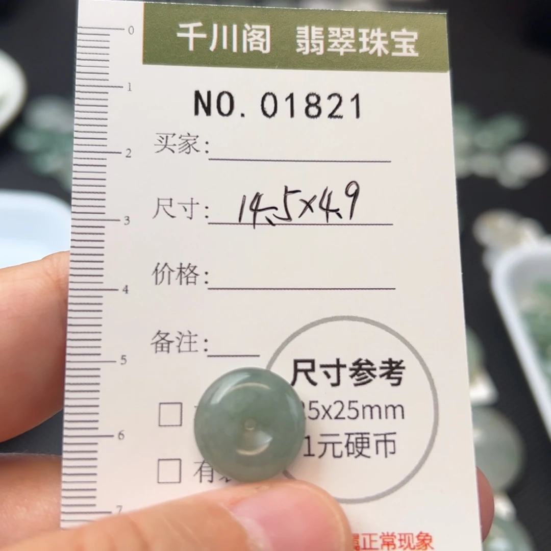 翡翠颈饰未镶嵌平安扣1821