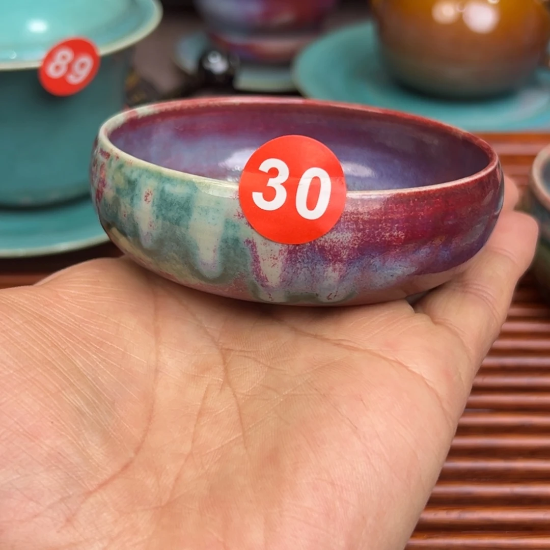 手工制作钧窑茶器