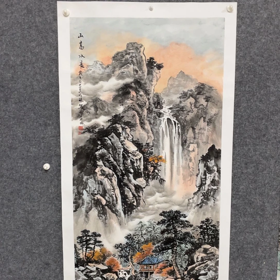国画四尺138.69画芯 捡漏
