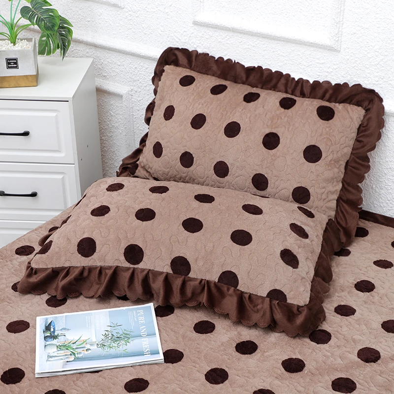 《同款枕套P》加厚夹棉绗缝宝宝绒枕套48*74cm一对装