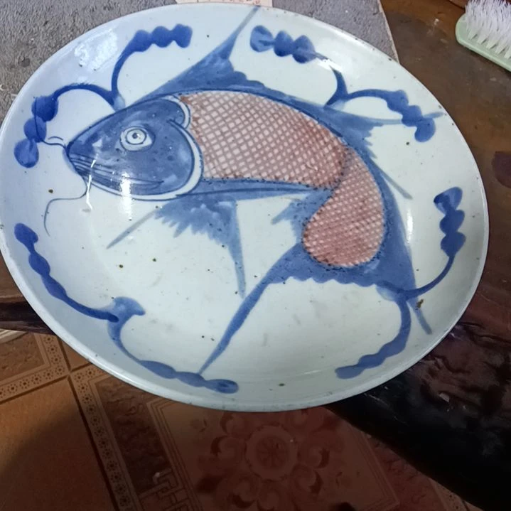 张***哥瓷青花鱼盘全品的货