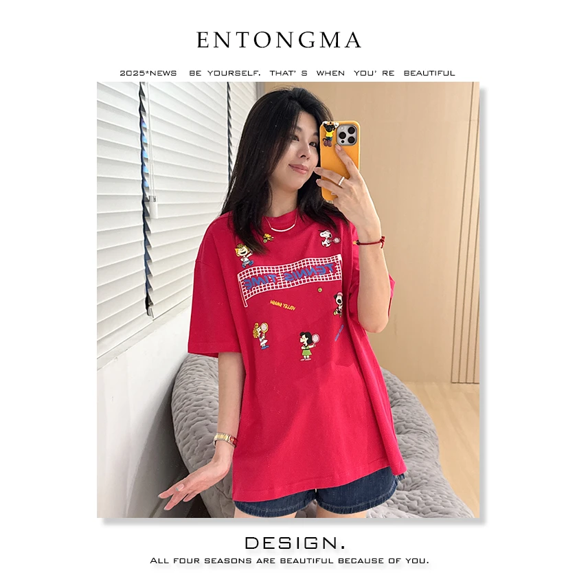 ENMA短袖卡通动漫常规款T恤百搭潮流圆领设计师