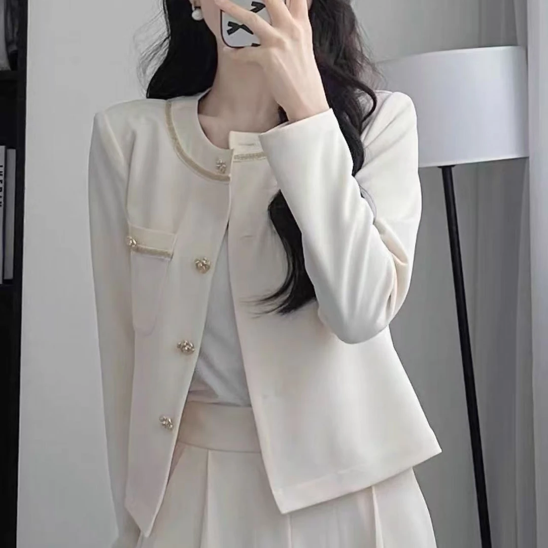 夏季小香风纯色气质百搭女士设计感显瘦外搭上衣2579-ADD1E