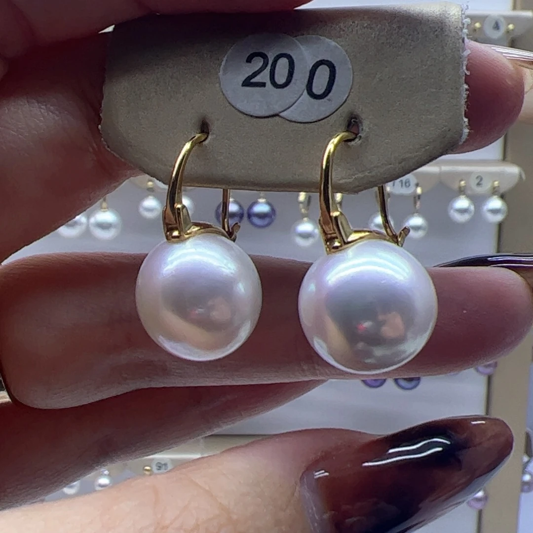 淡水珍珠耳饰银S925镶嵌