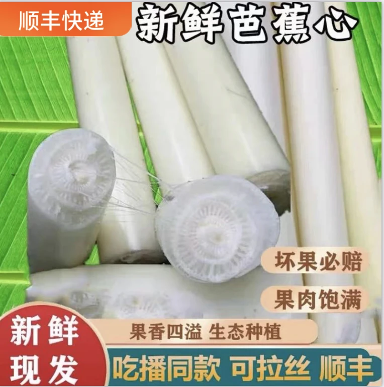 【顺丰快递】现摘现发天然野生芭蕉杆拉丝芭蕉心拉丝网红吃播间零食