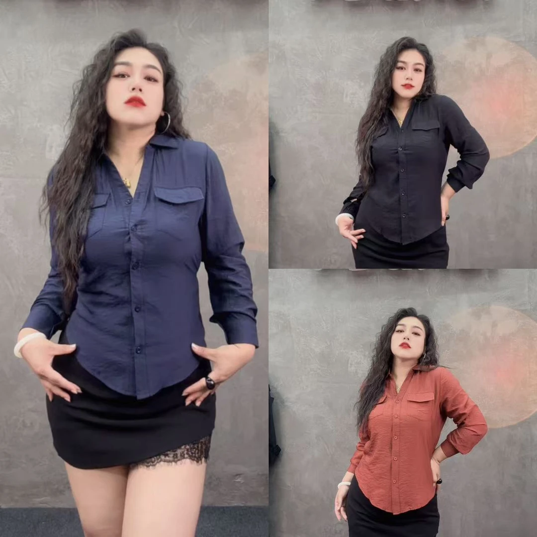 宋美人【猎奇模式】大码女装显瘦衬衫学院纯欲风上衣薄款6832