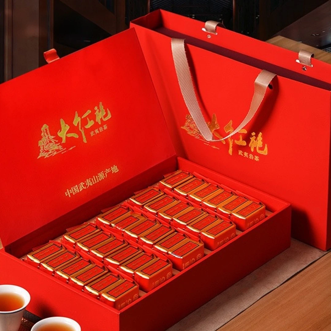 武夷山岩茶花香大红袍茶叶送人送礼茶礼盒装250g聚会精选
