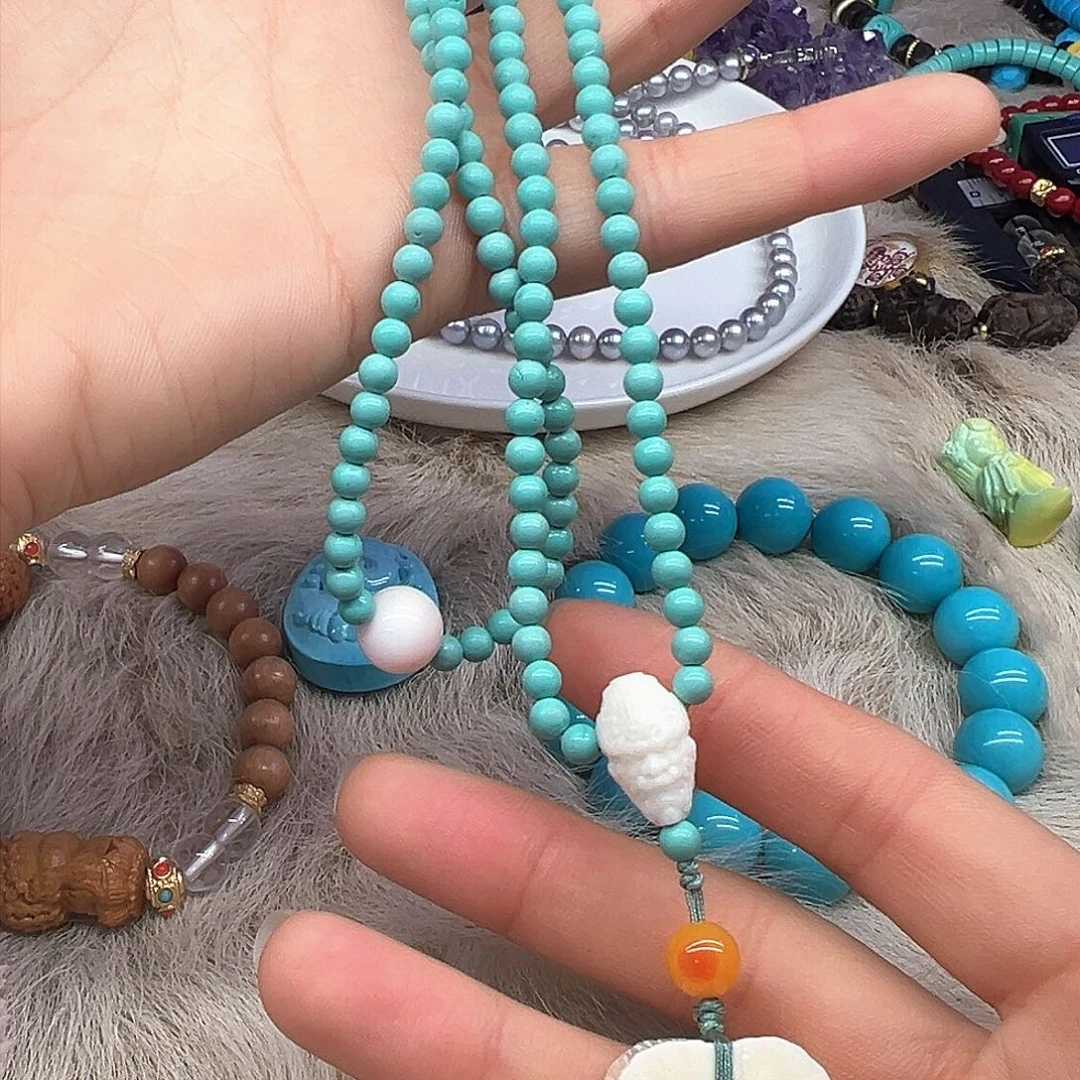 绿水晶手链银S925镶嵌