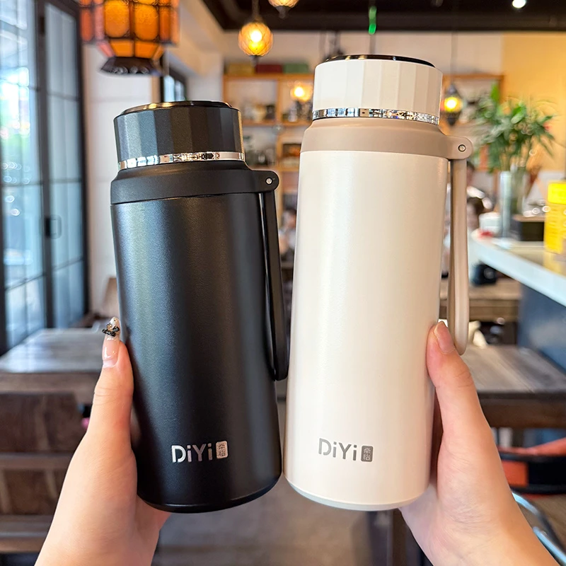 保温杯女生高颜值2025新款大容量茶水分离泡茶水杯男便携杯子学生