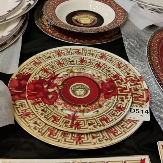 陶瓷餐桌摆盘套组微瑕特价出不退换 直径27厘米加直径20